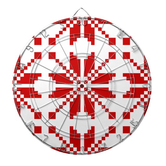 Xmas Snowflake-kerstpatroon Dartbord (Voorkant)