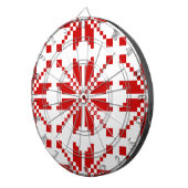 Xmas Snowflake-kerstpatroon Dartbord (Voorkant Rechts)