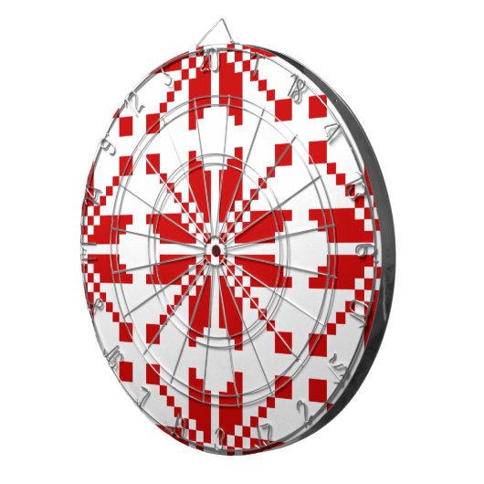 Xmas Snowflake-kerstpatroon Dartbord (Voorkant Rechts)