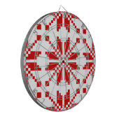 Xmas Snowflake-kerstpatroon Dartbord (Voorkant Links)