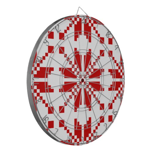 Xmas Snowflake-kerstpatroon Dartbord (Voorkant Links)