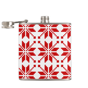 Xmas Snowflake-kerstpatroon Heupfles