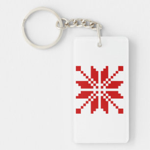 Xmas Snowflake-kerstpatroon Sleutelhanger