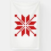 Xmas Snowflake-kerstpatroon Spandoek (Verticaal)