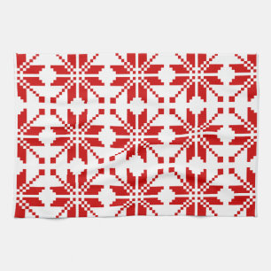 Xmas Snowflake-kerstpatroon Theedoek