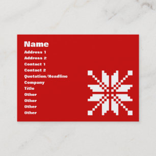 Xmas Snowflake-kerstpatroon Visitekaartje