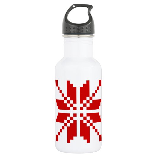 Xmas Snowflake-kerstpatroon Waterfles (Voorkant)