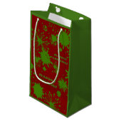 Xmas Splash Gift Bag Klein Cadeauzakje (Voorkant Gekanteld)