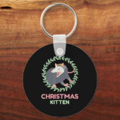 Xmas Ssum Kitten - Creepy Cute Pastel Goth Christm Sleutelhanger (Voorkant)