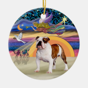 Xmas Star - Engelse Bulldog 5 Keramisch Ornament