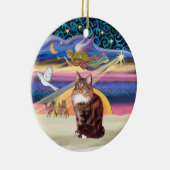 Xmas Star - Maine Coon cat 9 Keramisch Ornament (Rechts)