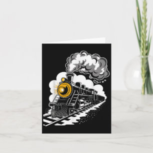Xmas Stoommachine Train Conductor Mannen Boys Kaart