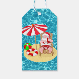 xmas strand santa claus cadeaulabel