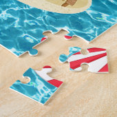 xmas strand santa claus legpuzzel (Zijkant)