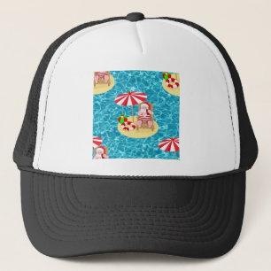 xmas strand santa claus trucker pet