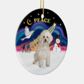 Xmas Sunrise - Bichon Frise 9 Keramisch Ornament (Rechts)