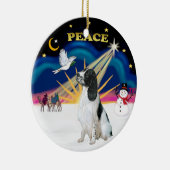 Xmas Sunrise - Engelse Springer Spaniel Keramisch Ornament (Rechts)