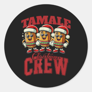 Xmas Tamale Eten Grappig Mexicaanse Kerst Tamale M Ronde Sticker