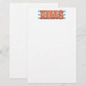 XMAS-teken Briefpapier (Voorkant / Achterkant)