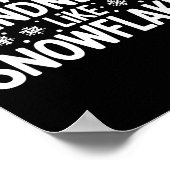 Xmas Themed Spread Kindness Like Snowflakes Merry  Poster (Hoek)