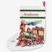 Xmas Train Boys Grote Kerstsok (Achterkant)