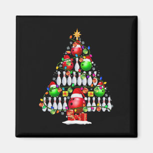 Xmas Tree Bowling Xmas Lights Santa Bowling LL Pla Magneet