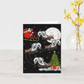 Xmas Tree Lighting Santa Riding Skunk Christmas T Kaart (Gele Bloem)