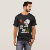 Xmas Tree Lights Funny Santa Riding Samoyed Dog Ch T-shirt (Voorkant volledig)