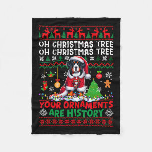 Xmas Tree Ornamenten zijn geschiedenis Greater Swi Fleece Deken