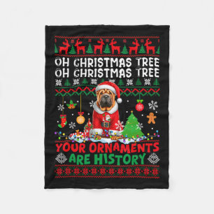 Xmas Tree Ornamenten zijn geschiedenis trui Santa Fleece Deken