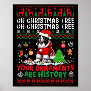 Xmas Tree Ornamenten zijn geschiedenis trui Santa Poster