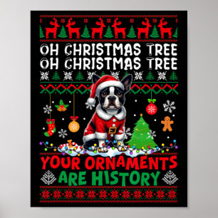 Xmas Tree Ornamenten zijn geschiedenis trui Santa Poster
