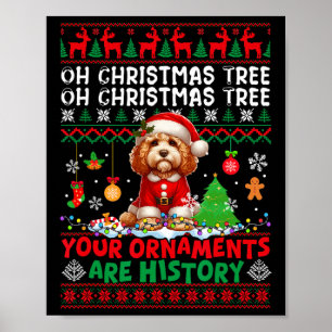 Xmas Tree Ornamenten zijn geschiedenis trui Santa Poster