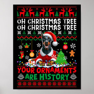 Xmas Tree Ornamenten zijn geschiedenis trui Santa Poster