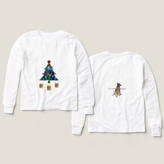Xmas Tree & Presents Kids Long Sleeve Shirt (Voorkant /achterkant)