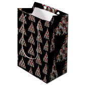 Xmas Tree Santa Cavalier King Charles Spaniel Dog  Medium Cadeauzakje (Voorkant Gekanteld)