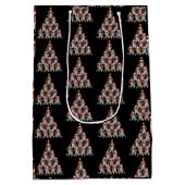 Xmas Tree Santa Cavalier King Charles Spaniel Dog  Medium Cadeauzakje (Achterkant)