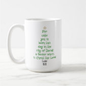 Xmas Tree Scripture Verse (Luke 2:11) Koffiemok (Links)
