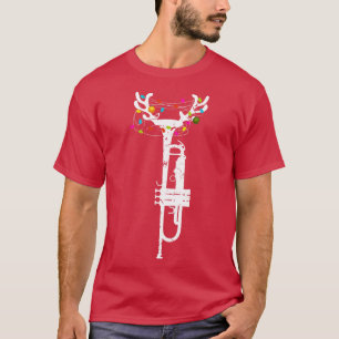 Xmas Trompet Speler Rendier Kersttrompet T-shirt