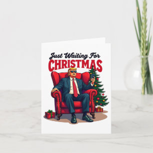 Xmas Trump zit te wachten op kerst Kaart