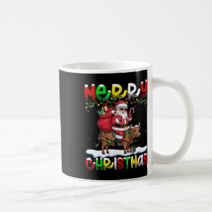 Xmas Verlichting Santa Riding Koe Vrolijk Kerstfee Koffiemok