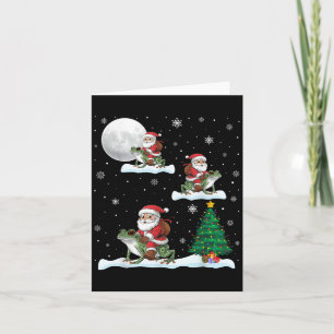 Xmas Verlichting Tree Santa Riding Ison Dart Kikke Kaart