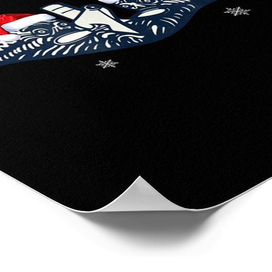 Xmas Veterans Day U.s Submarine Santa Hat Christma Poster (Hoek)