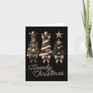 Xmas Westerne Kerstboom Cowboy Plaid C Kaart
