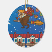 xmas witch Befana Keramisch Ornament (Links)