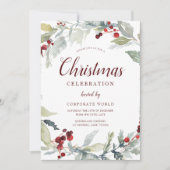 Xmas Wreath Corporate Gala Kerstfeest Kaart (Voorkant)
