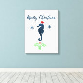 Xmas zeepaardje canvas afdruk (Insitu (Houten vloer))