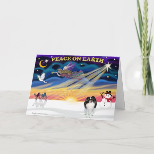 XmasSunrise-Japanse Chin Feestdagen Kaart (Voorkant)