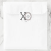 XO Grey Valentijnsdag aangepaste stickers (Tas)