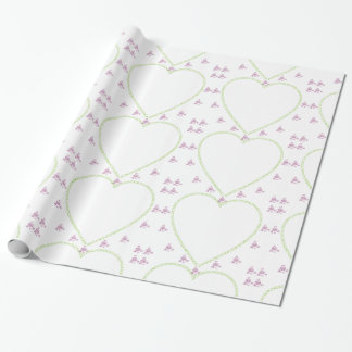XO Hart Lijst Groen en Paarse Cadeaupapier